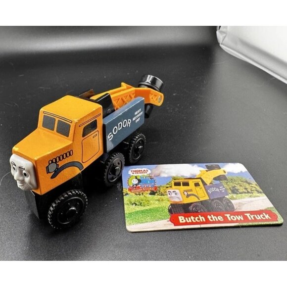 Thomas & Friends Wooden Railway Butch Vtg 2003 Train Magnetic Wrecker Truck Card - Picture 1 of 16